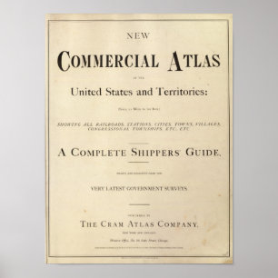 Rubrik Sida Nya kommersiella atlas Poster