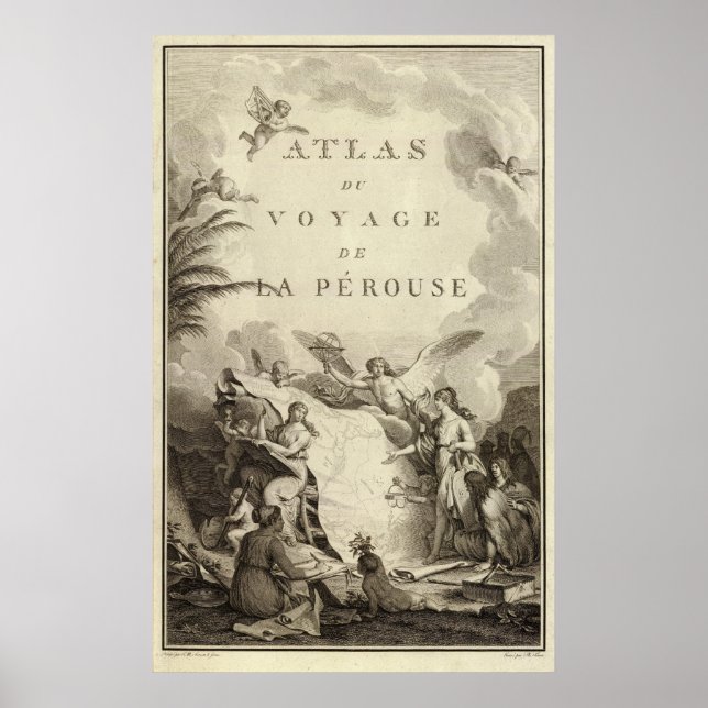 Rubrik Sida över Atlas of Frankrike Poster (Framsidan)