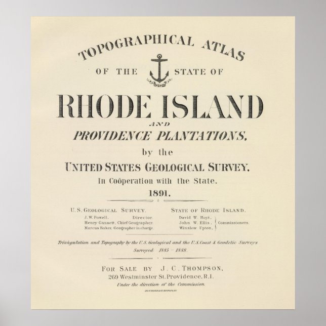 Rubrik Sida Rhode island atlas Poster (Framsidan)