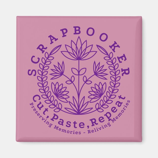 Rubrik: "Skrapbokers - Klipp ut, Klistra in och up Magnet (Framsidan)