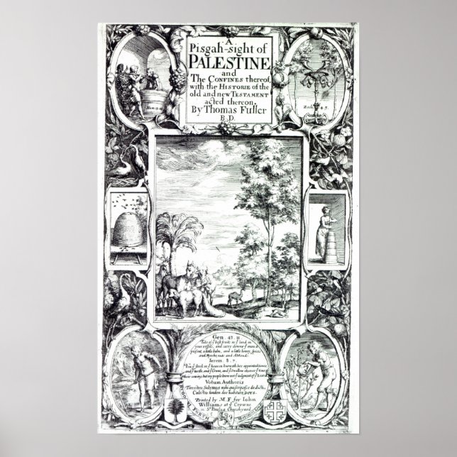 Rubrik till "En pisgah-syn på Palestina" Poster (Framsidan)