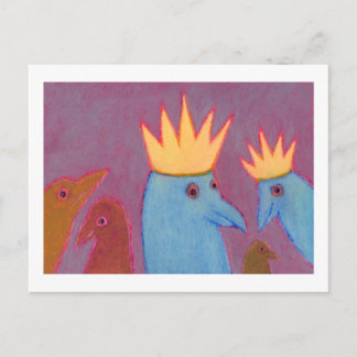 Rubriker:  Låt oss Bära Krona - ROLIGT BIRD ART Vykort