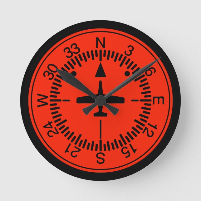 Rubrikindikator Pilot Aviation Geek Rund Klocka (Framsida)