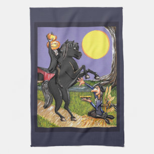 Rubriklös Horseman Ichabod Crane-kökshandduk Kökshandduk