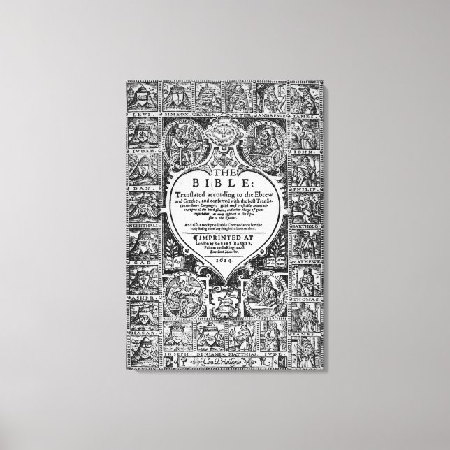 Rubriksida för den engelska översättningen canvastryck (Framsida)