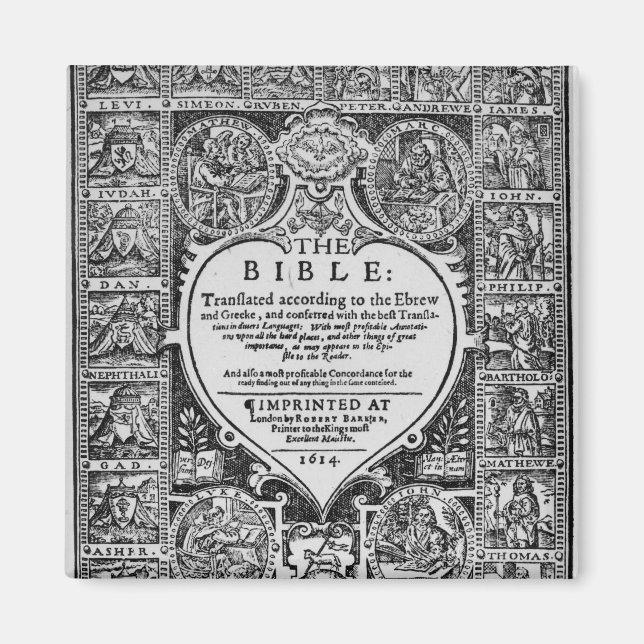 Rubriksida för den engelska översättningen magnet (Framsidan)