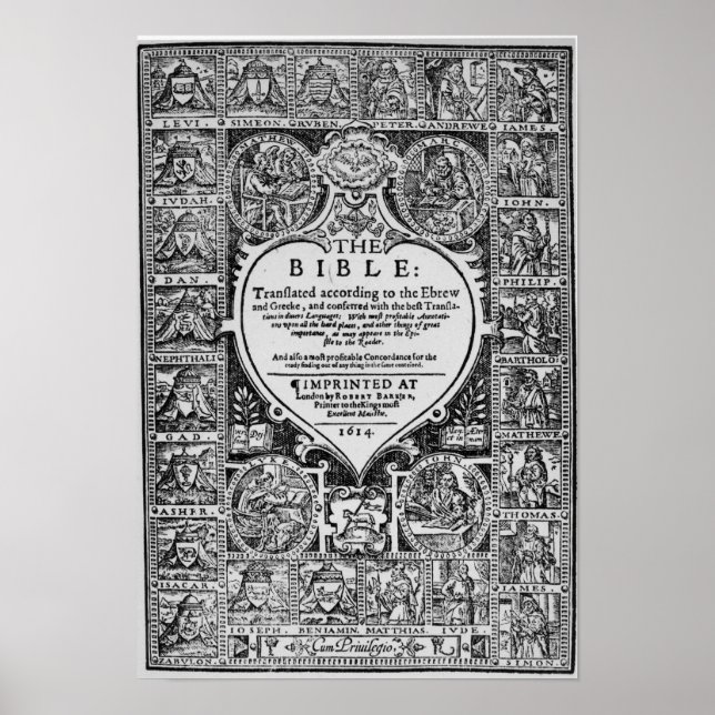 Rubriksida för den engelska översättningen poster (Framsidan)