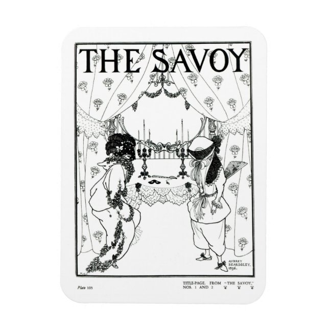 Rubriksida från "The Savoy" nr 1 och 2, 1896 (tänd Magnet (Vertikal)