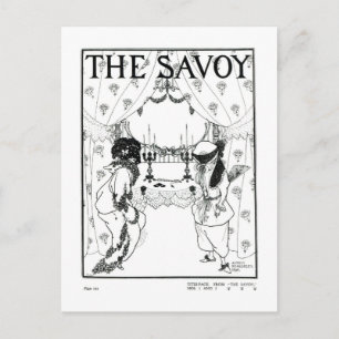 Rubriksida från "The Savoy" nr 1 och 2, 1896 (tänd Vykort