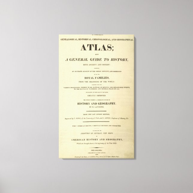 Rubriksida fullständig Genealologisk, historisk Canvastryck (Framsida)