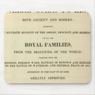 Rubriksidan är fullständig Genealologisk, histor Musmatta