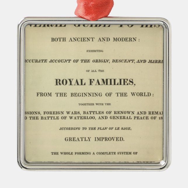 Rubriksidan är fullständig Genealologisk, historis Julgransprydnad Metall (Framsidan)