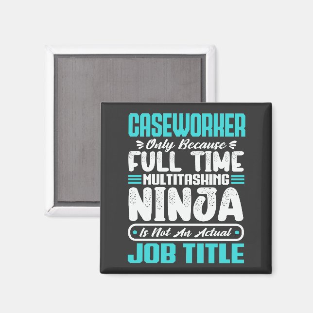 Rubrikyrken för Casearbetarjobb Funny Caseworkers Magnet (Front/Back)