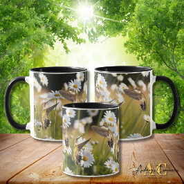 Rubrostrupig kolibri "Fält med tusenskönor" Mugg