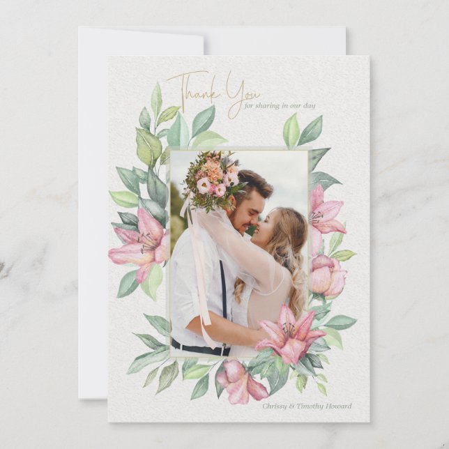 Rubrum Lilies Foto - tackkort Tack Kort (Framsida)