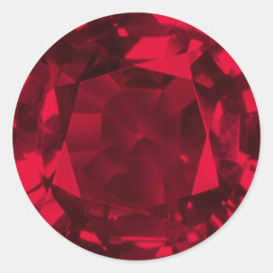Ruby 1 Sticker Runt Klistermärke