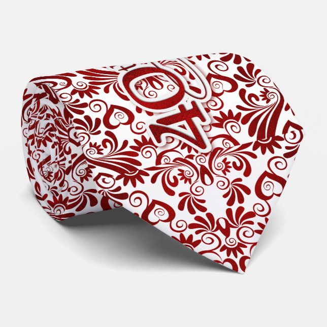 Ruby 40-årsdagen Faux Red Lead Swirls Slips (Rullad)