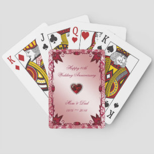 Ruby 40:e Bröllop-årsdagen Casinokort