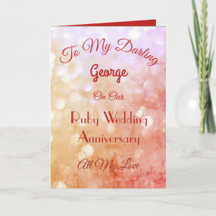 Ruby-årsjubileum Make Greeting Card. Kort