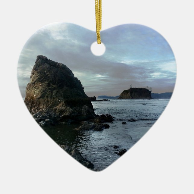 Ruby Beach i den olympiska nationalparken Julgransprydnad Keramik (Framsidan)