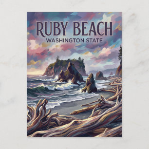 Ruby Beach USA Vykort