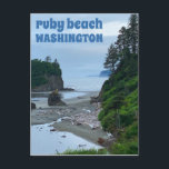 Ruby Beach Washington Olympic Twilight Travel Vykort<br><div class="desc">Hej där! Hoppas du gillar det här fotot jag fångade på mina resor. Du kan gärna lägga till din egen text! Kolla min butik för mer.</div>