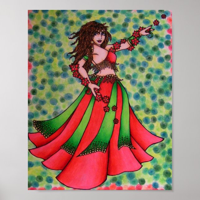 Ruby Belly Dancer Print Poster (Framsidan)