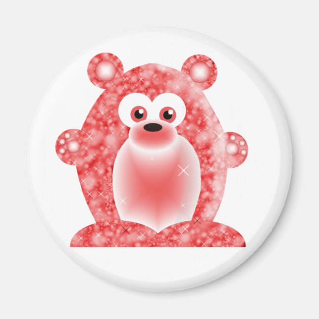 Ruby Birthstone Bear Magnet (Framsidan)