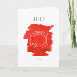 Ruby Birthstone juli Birthday Kort
