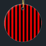 Ruby Black Ceramic Ornament<br><div class="desc">Ruby Black är en enkel design av svart och rött rand som kostym tillfällen och plagg. Den här bilden finns på en rad andra produkter. Klicka bara på länken nedanför fotot nära "Om den här designen".</div>