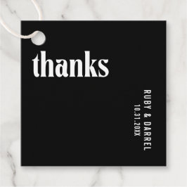 Ruby Black Modern Bröllop Gåvor Etiketter