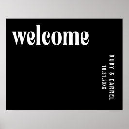 Ruby Black Modern Bröllop Poster