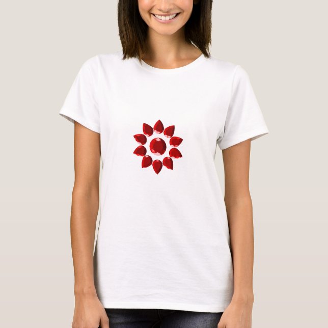 Ruby-blomman T-shirt (Framsida)