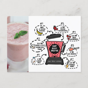 Ruby Boost Smoothie Recipe-vykort Vykort