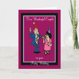 RUBY BRÖLLOP ANNIVERSARY GREETARD HELGKORT