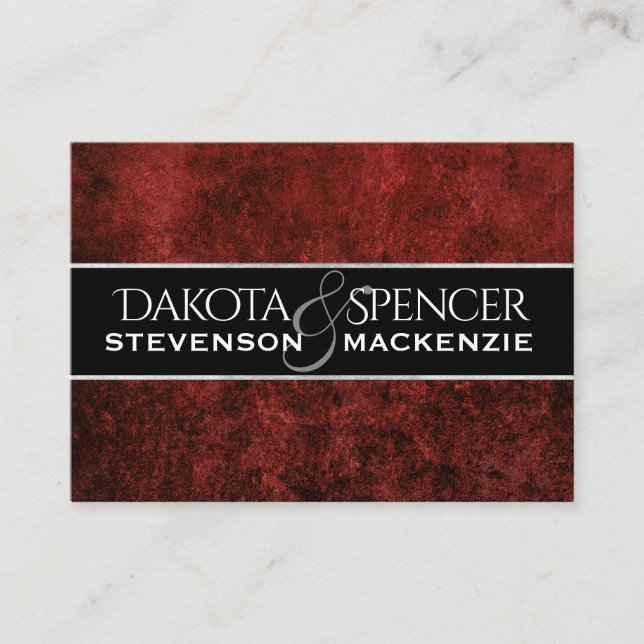 Ruby Bröllop | Rött tema för Crimson Garnet Infoga Tilläggskort (Framsida)