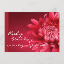 Ruby bröllopsinbjudan 40-årsdag inbjudningar