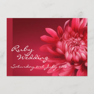 Ruby bröllopsinbjudan 40-årsdag inbjudningar