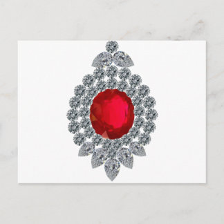 Ruby Brooch Vykort