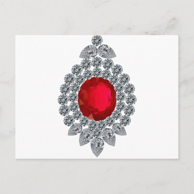 Ruby Brooch Vykort (Framsida)