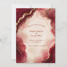 Ruby Burgundy Agat Luxe marmor Bröllop