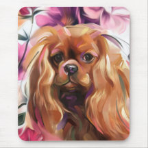 Ruby Cavalier Hund Art Mus pinne
