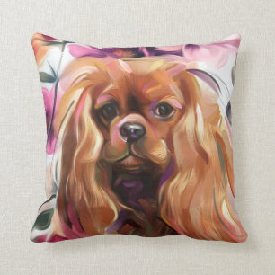 "Ruby" Cavalier-hund konturkudde Kudde