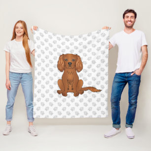Ruby Cavalier King Charles Spaniel & Tassar Fleecefilt