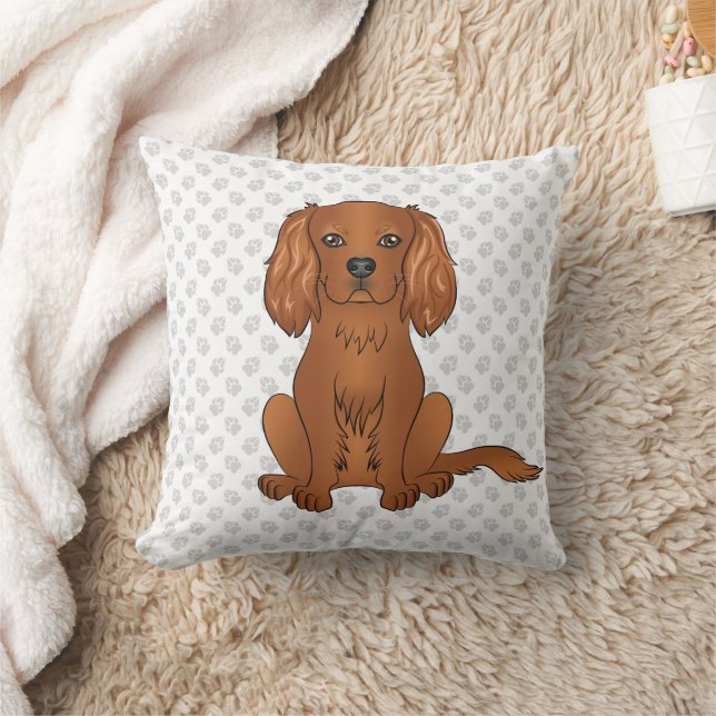 Ruby Cavalier King Charles Spaniel & Tassar Kudde (Filt)