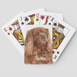 Ruby Cavalier Kung Charles Spain Hund Casinokort