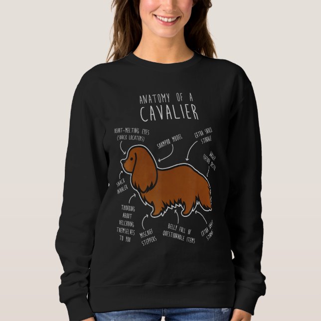 Ruby Cavalier Kung Charles Spain Hund Mamma Funny  T Shirt (Framsida)