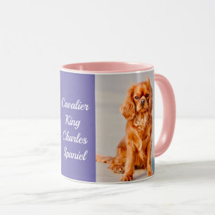 Ruby Cavalier Kung Charles Spain Hund Mugg