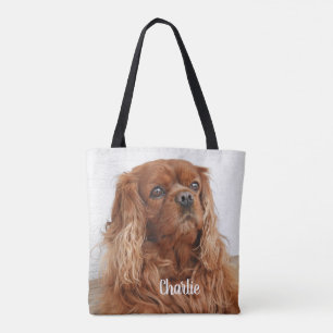 Ruby Cavalier Kung Charles Spain Hund Tygkasse