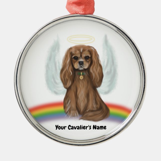 Ruby Cavalier Pet Loss Ornament - Anpassade (Framsidan)